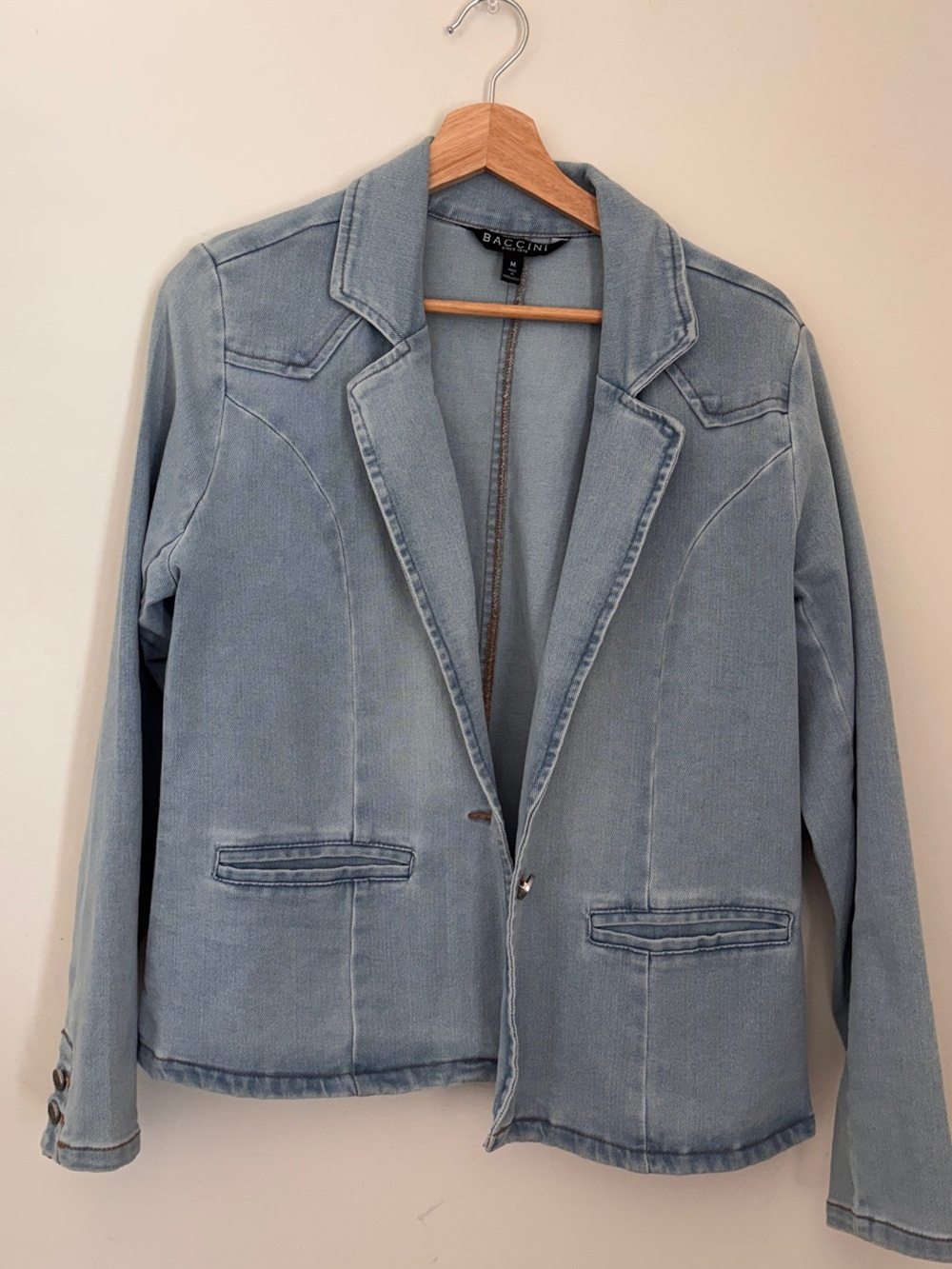 Baccini Light Blue Denim Blazer